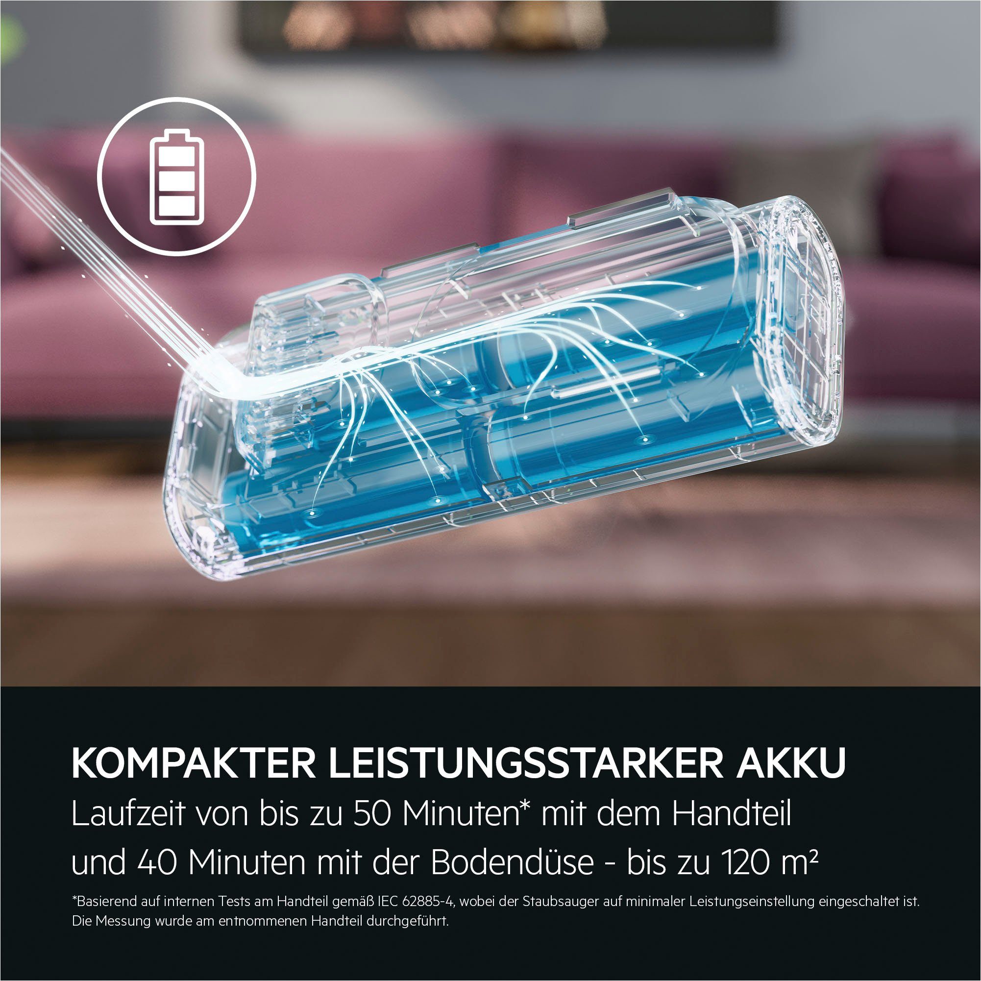 AEG Akku-Hand-und Stielstaubsauger ULTIMATE 7000 (AP71A142XN), beutellos, extrem leicht 2,2 kg, 60 % Recyclingmaterial, bis zu 50 Min. Laufzeit
