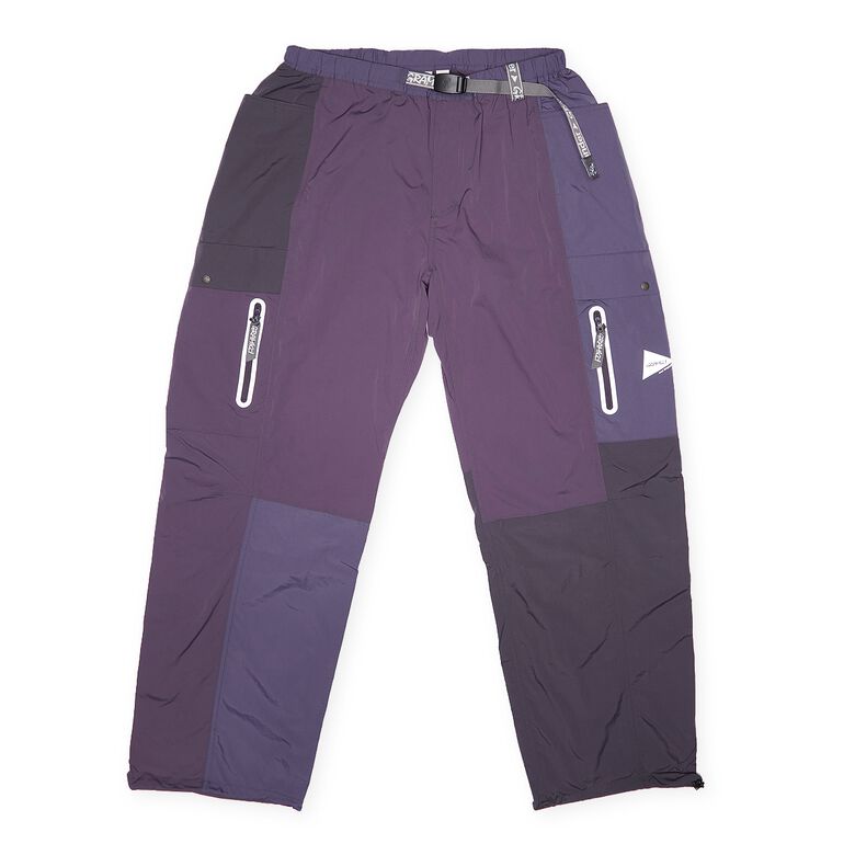 Gramicci x And Wander Patchwork Wind Pant multi purple