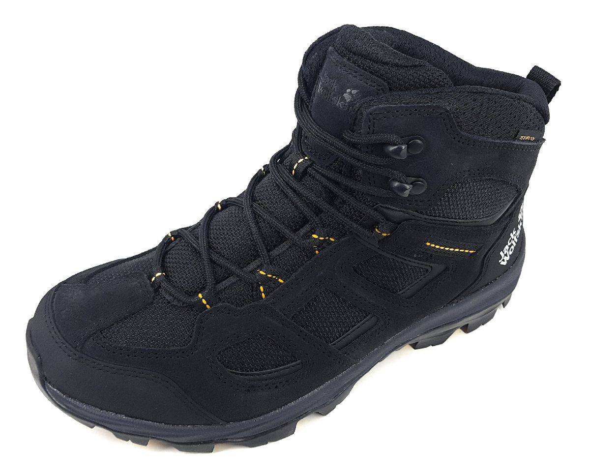 Jack Wolfskin Vojo 3 Texapore Mid M 4042461-6055 Schwarz lack/burly yellow X