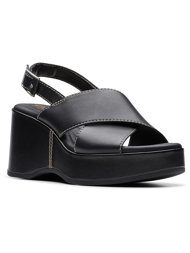 Clarks Leder-Keilsandaletten 