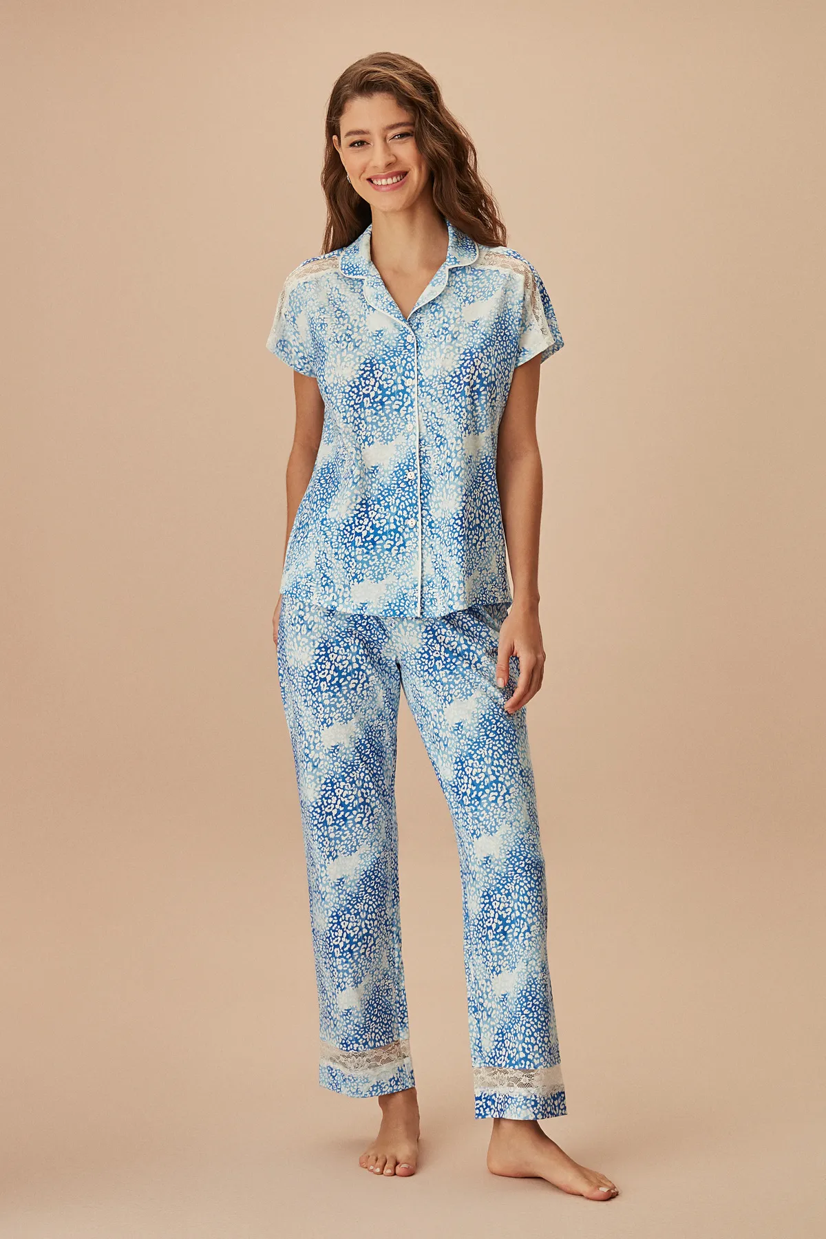 SUWEN  Ocean Maskulines Pyjama-Set