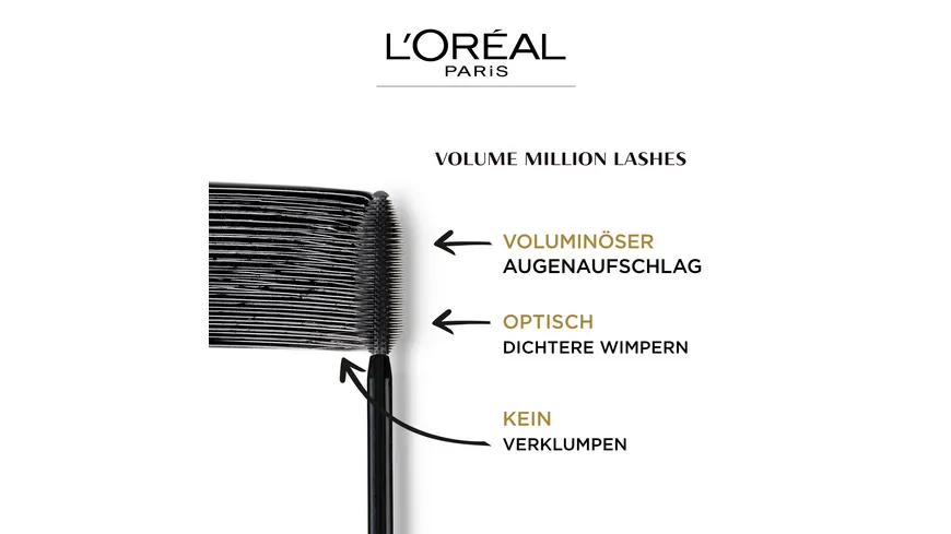 L'ORÉAL PARIS Mascara Volume Collagen Million Lashes 10.7 ml Schwarz