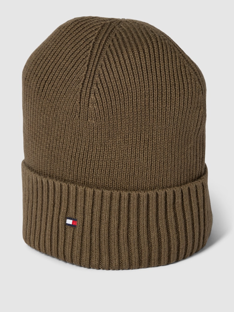 Mütze mit Logo-Stitching Modell 'ESSENTIAL FLAG' in olivgrün