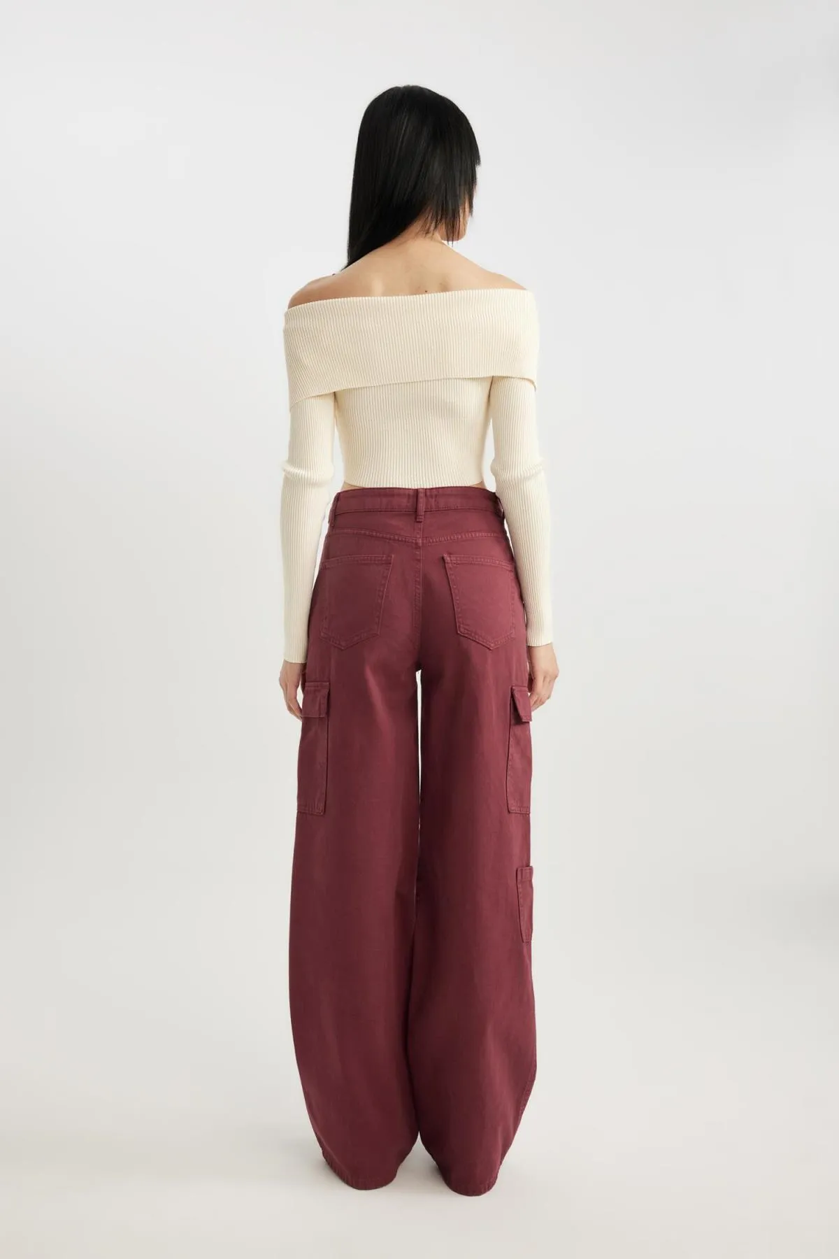 DeFacto  Coole Cargo-Gabardine-Hose mit weitem Bein
