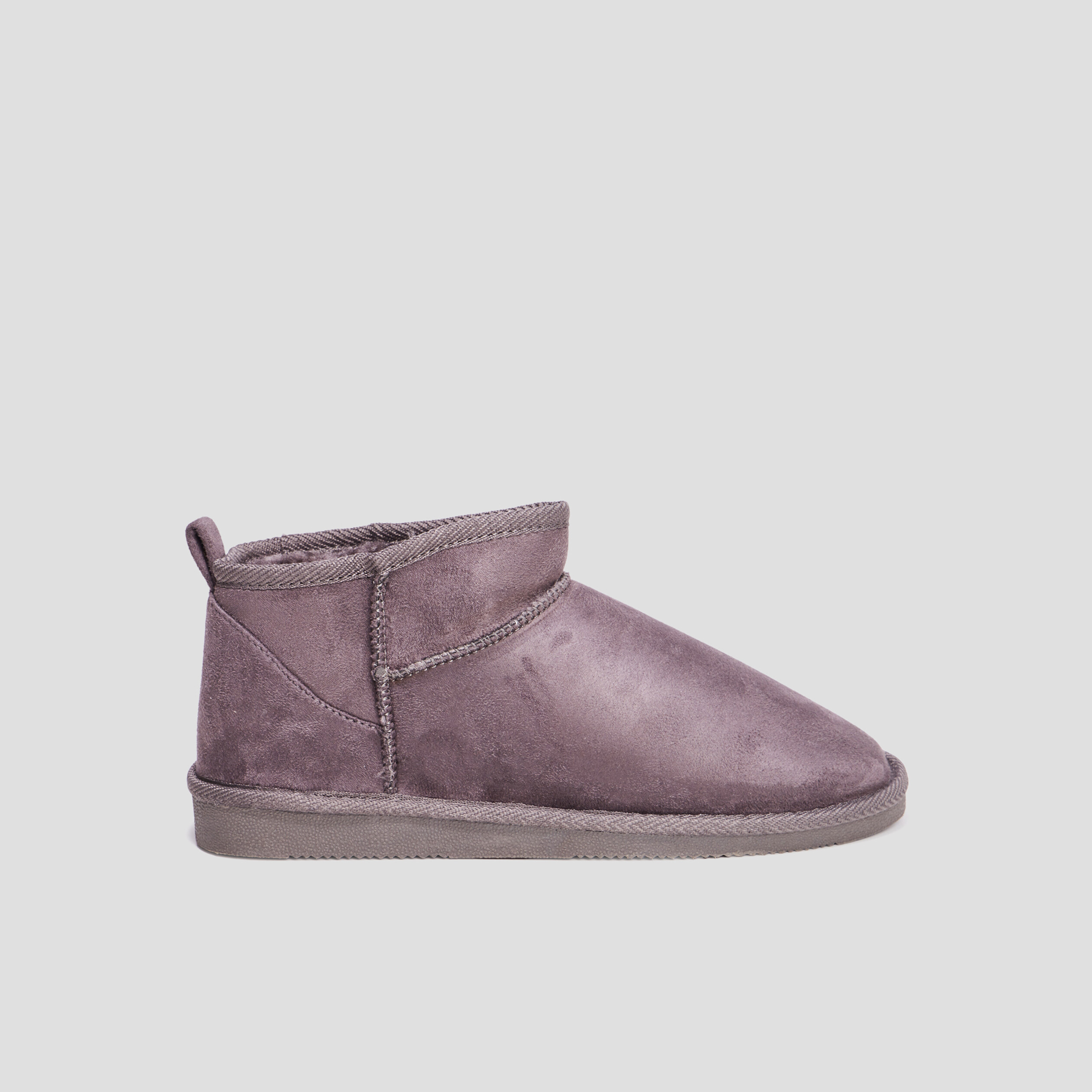 Bottines imitation fourrure gris femme | La Halle