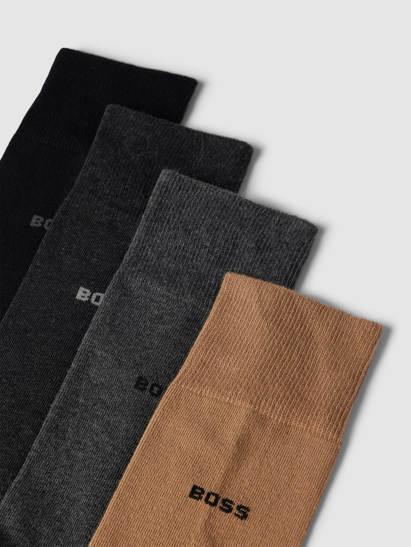Socken mit Label-Detail im 4er-Pack in beige