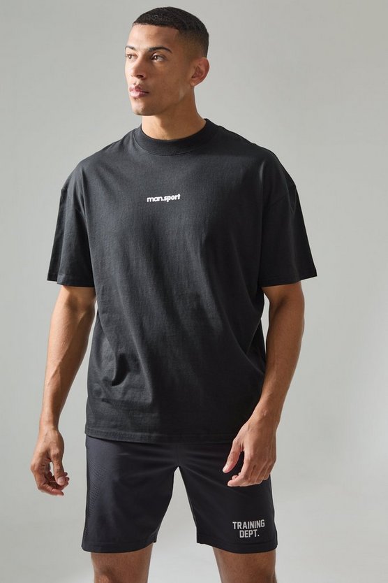 Man Active Oversize T-Shirt mit Sport-Logo