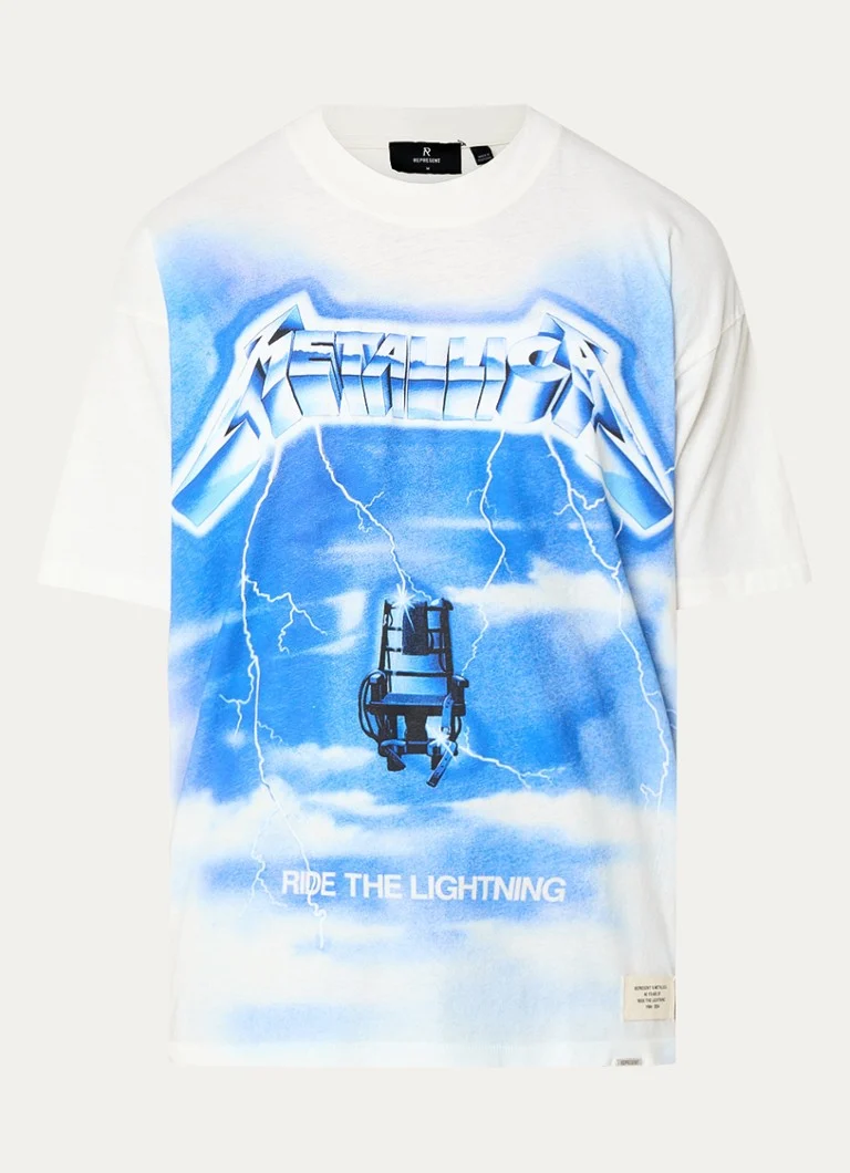 Μπλούζα με στάμπα από οργανικό βαμβάκι Represent Metallica Ride the Lightning