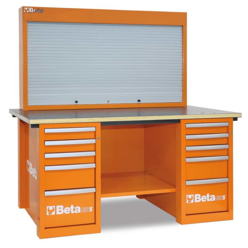 Beta 057001006 Mastercargo Delovna miza, 5 predalov - Oranžna 243 kg