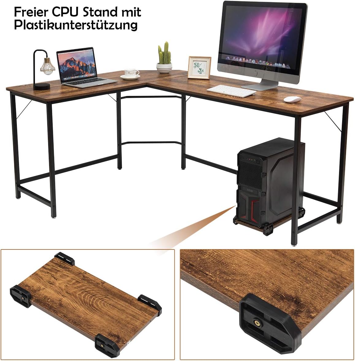 Costway COSTWAY Schreibtisch L-Form, Eckschreibtisch