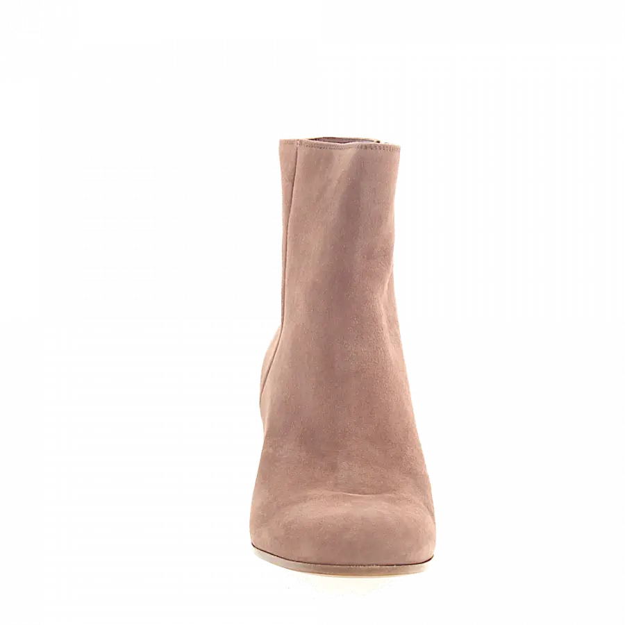 Gianvito Rossi - Klassische Stiefeletten MARGAUX MID Veloursleder - pink