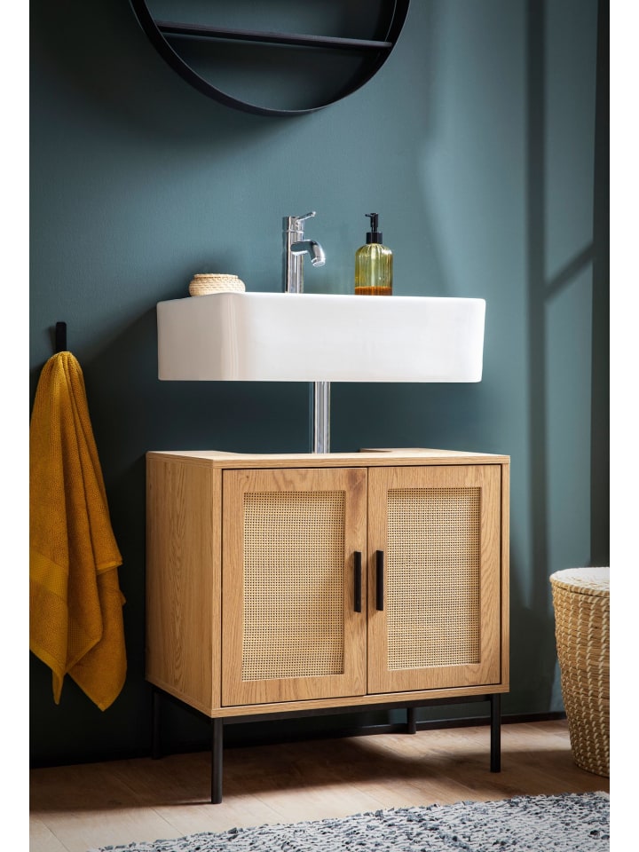 KADIMA DESIGN Waschbeckenunterschrank Eiche-Optik 60x60x40 cm mit Türen, günstig kaufen onesize