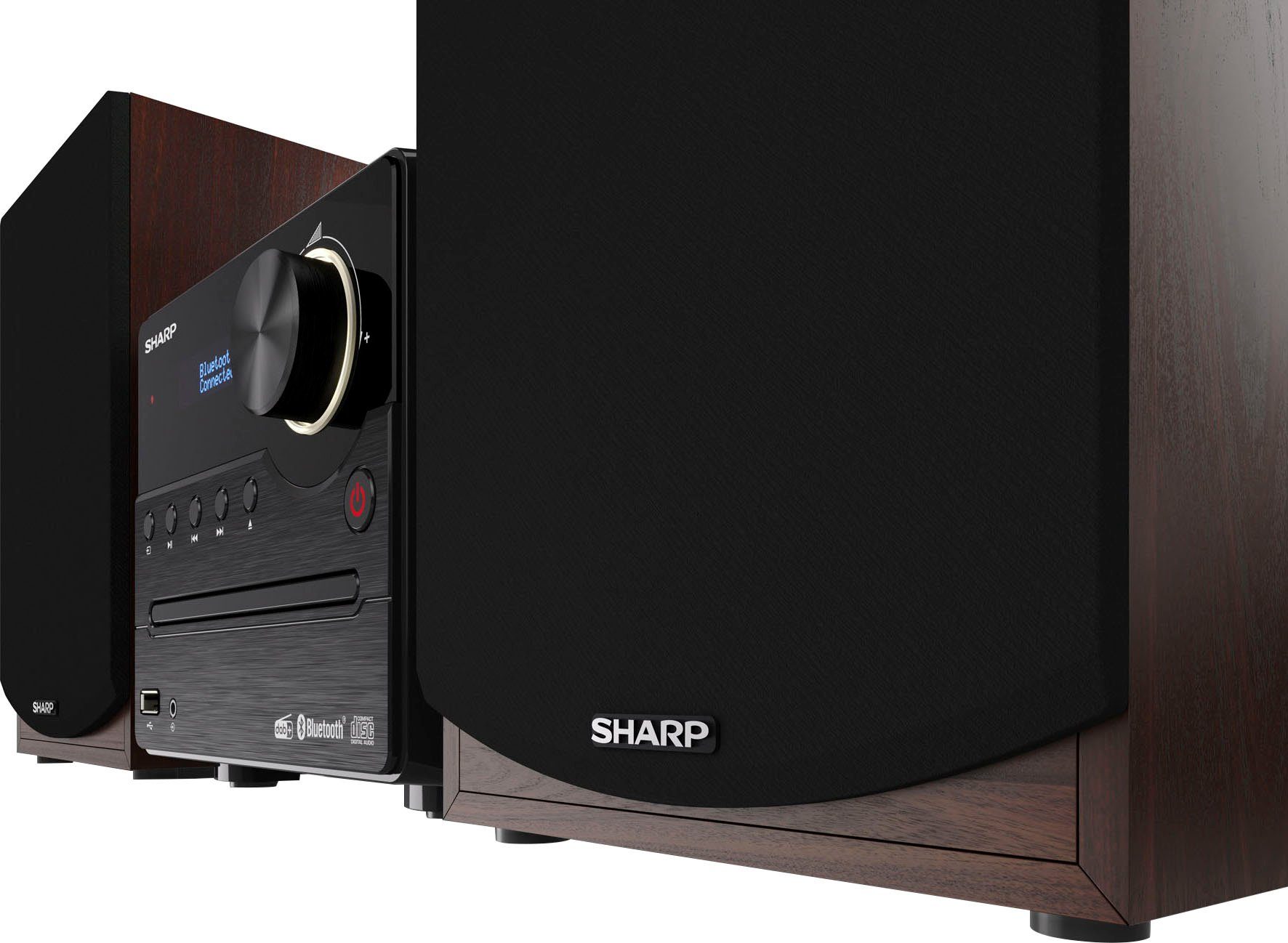 Sharp XL-B517D Mikro 2.0 Audio-System (45 W, Bluetooth)