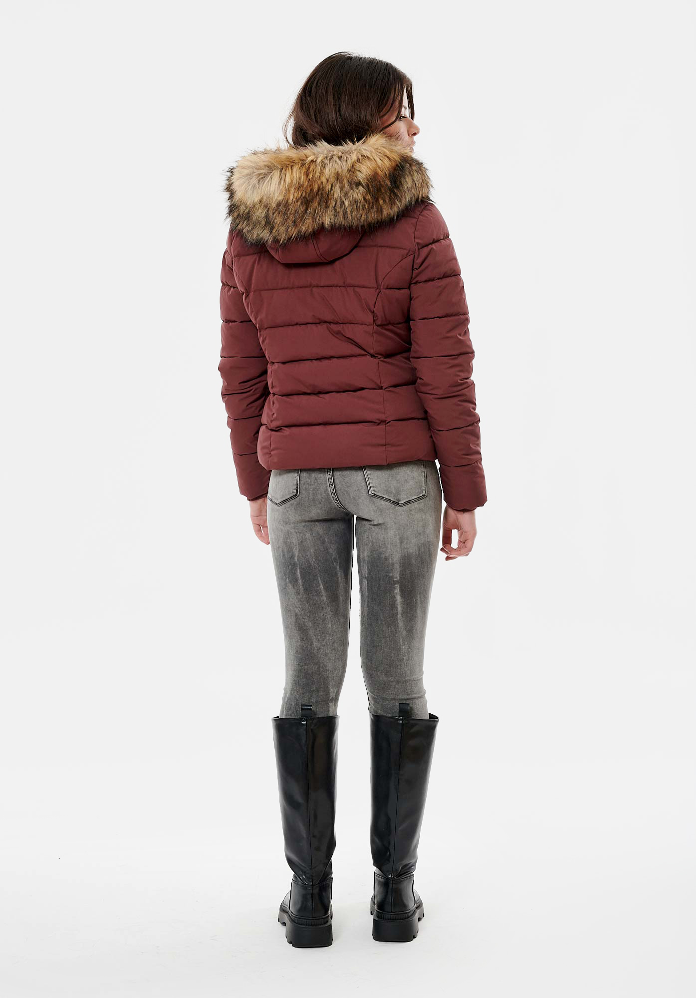 DABBY  Doudoune bordeaux femme
