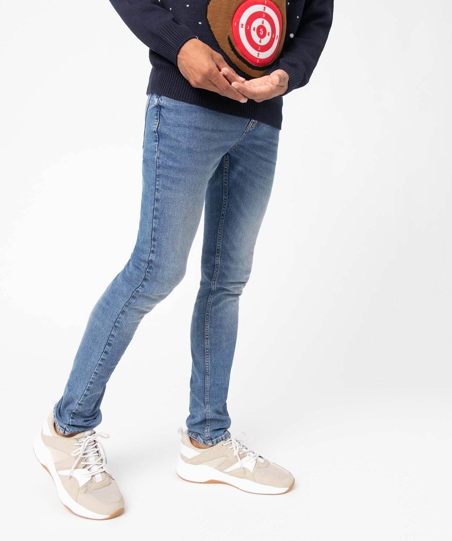 Jean homme coupe Skinny délavé stone | GEMO