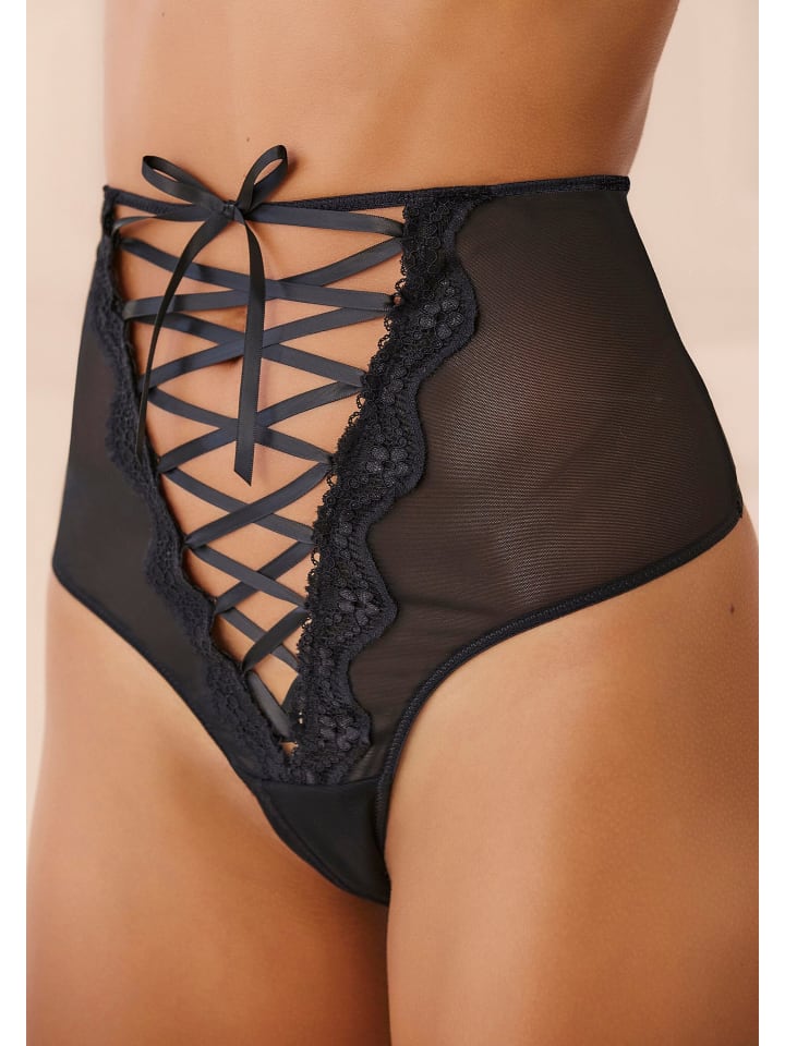 PETITE FLEUR GOLD High-Waist-String in schwarz günstig kaufen