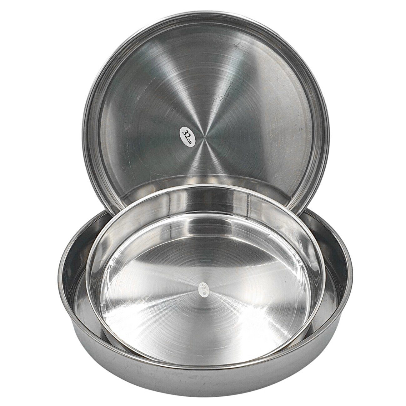 Almina Backblech Backofenblech 28/32/36 cm 3er-Set Edelstahl Backblech Backform, (3-St)