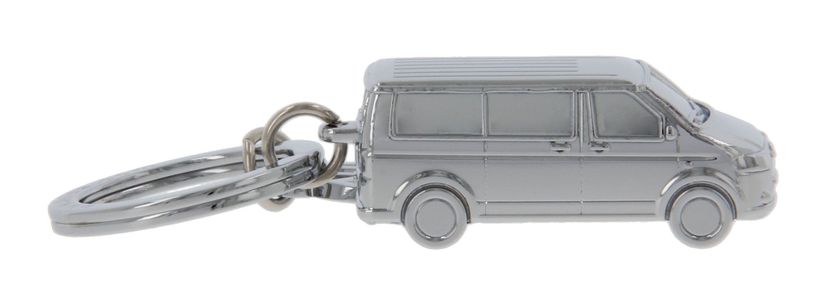 VW Collection by BRISA Schlüsselanhänger Volkswagen Schlüsselring, Schlüsselbund, Accessoire im silberfarbenen T5 Bulli Bus Design