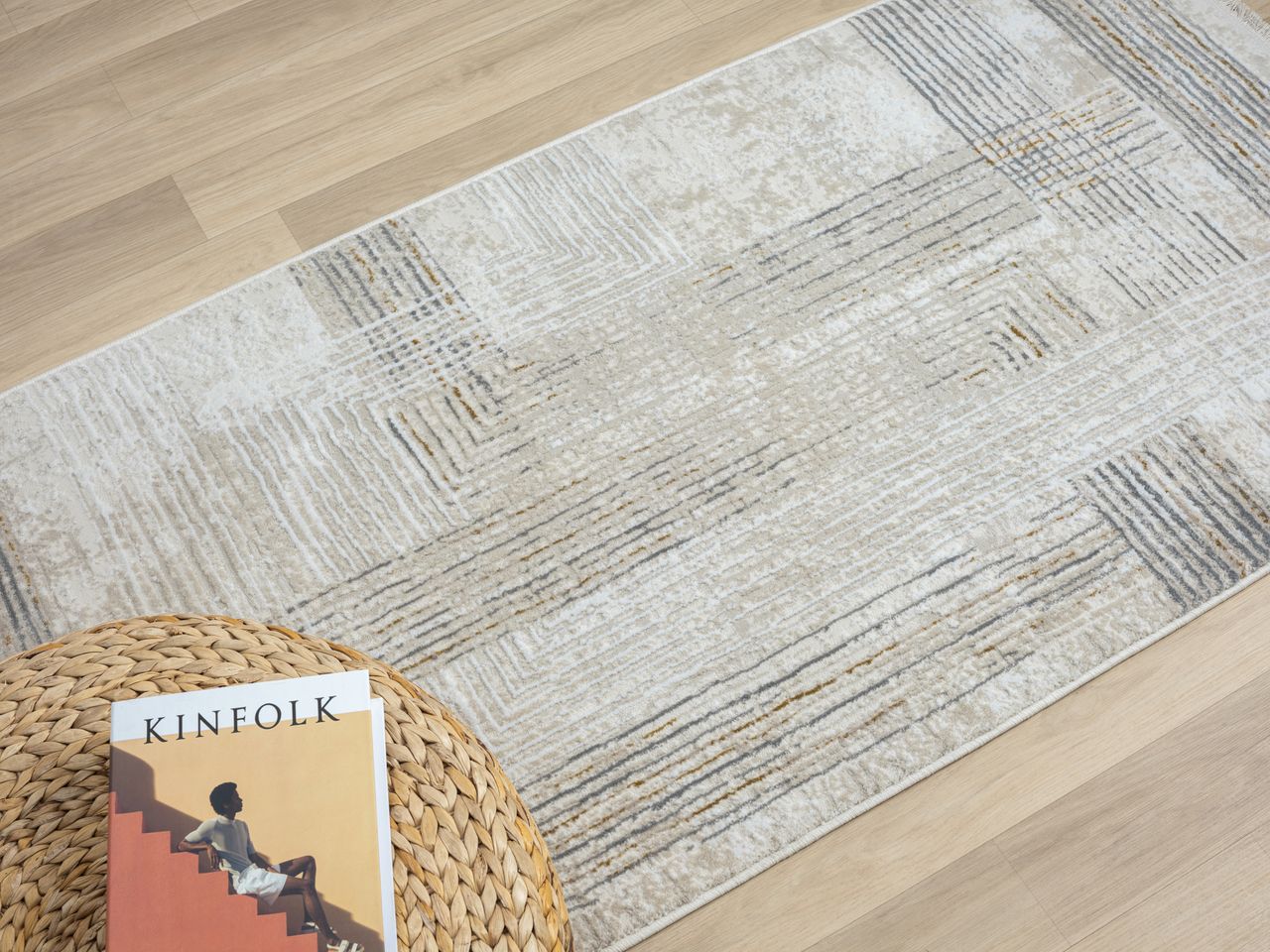 MyFlair Teppich Timeless Elegance , 80cm x 150cm, Farbe Beige, rechteckig, Florhöhe 10mm