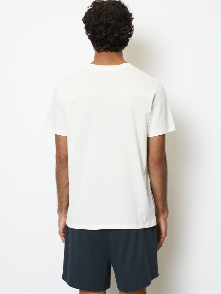 Marc O'Polo Pyjama Mix & Match Cotton in Blau/Weiss günstig kaufen