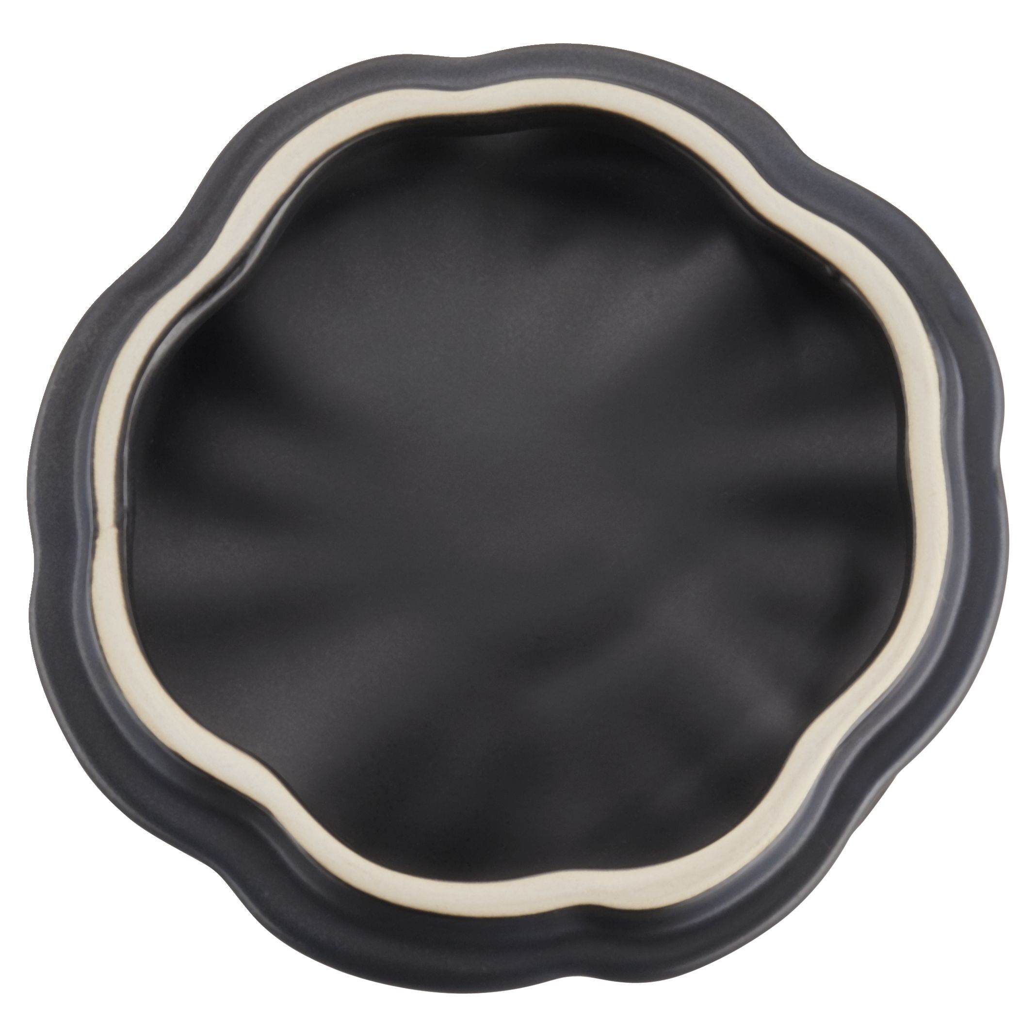 Cocotte 12 cm, Kürbis, Schwarz, Keramik