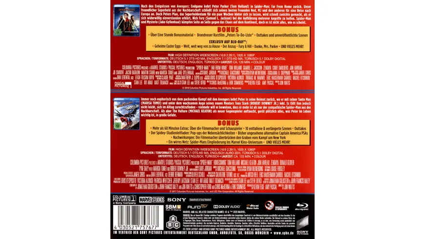 Spider-Man: Far from home & Spider-Man: Homecoming  [2 BRs]