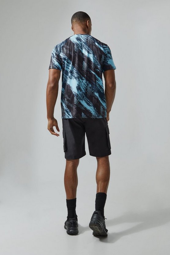 Man Active T-Shirt mit Print