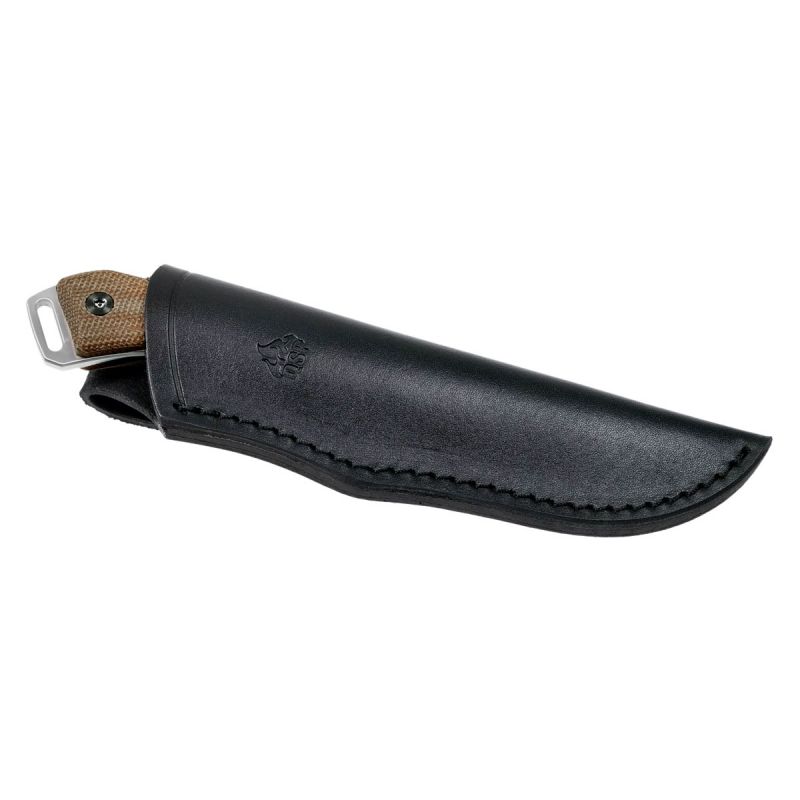 QSP Workaholic-SK03 Fixed Blade Micarta QS124-A Brown