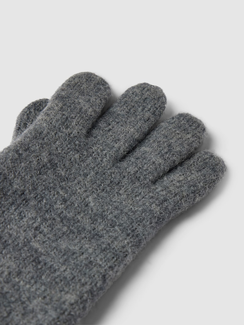 Handschuhe aus Schurwolle Modell 'WALK' in mittelgrau meliert