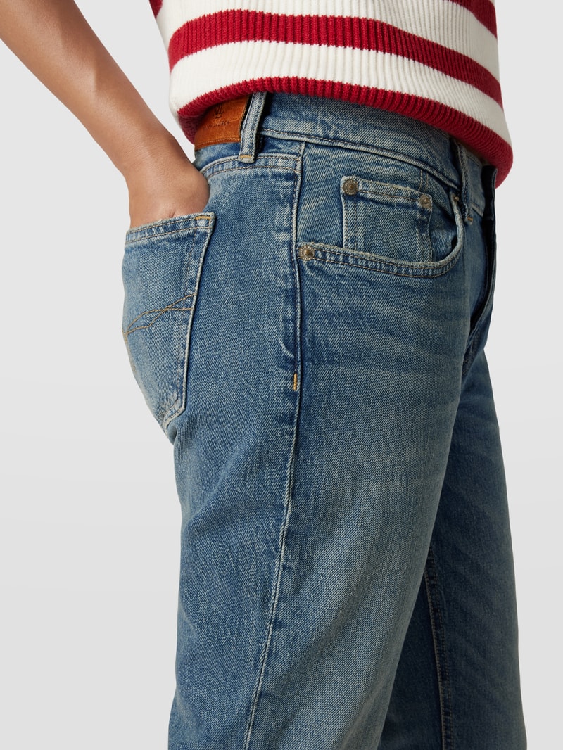 Relaxed Fit Jeans mit Reißverschluss in jeans