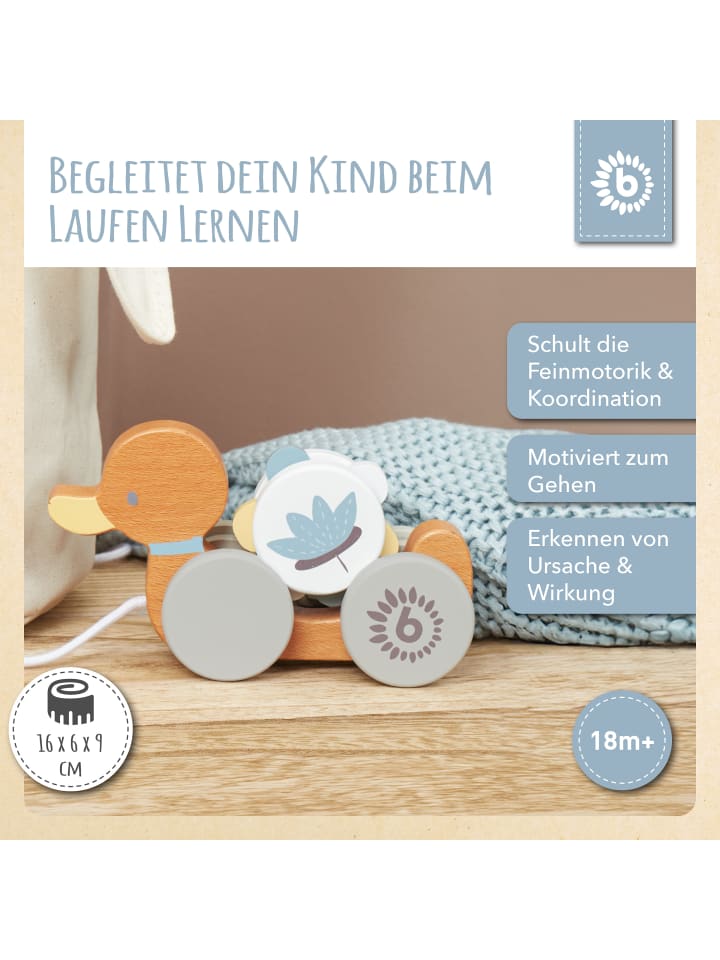 Bieco Spielwaren Nachziehente Holz - ab Geburt in Weiß günstig kaufen onesize