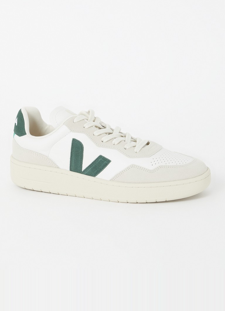 Voir la basket V-90 en cuir avec détails en daim
