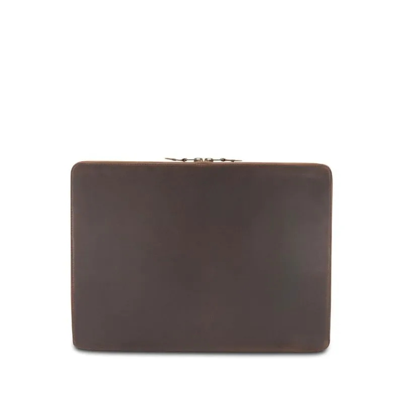 Buckle & Seam Leder Dokumentenmappe Ralph - Braun \/ Dots