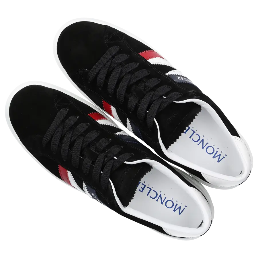 Moncler - Sneaker low MONACO Veloursleder - schwarz