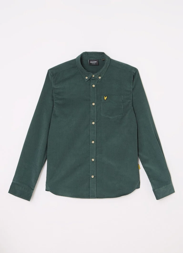 Cămașă din catifea reiată Lyle & Scott