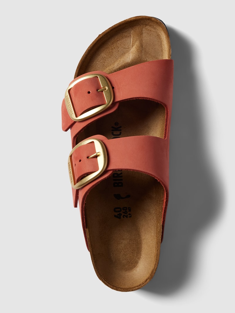 Slides aus echtem Leder Modell 'Arizona' in hellrot