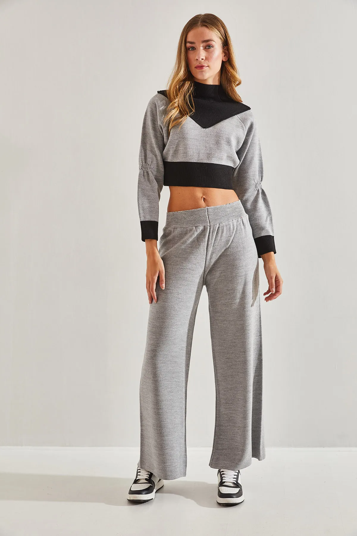 Bianco Lucci  Damen-Set aus Strickoberteil und Unterteil
