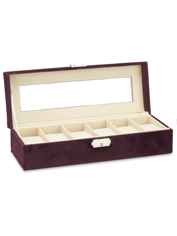 GIFTDECOR Uhrenbox in dunkelrot günstig kaufen onesize