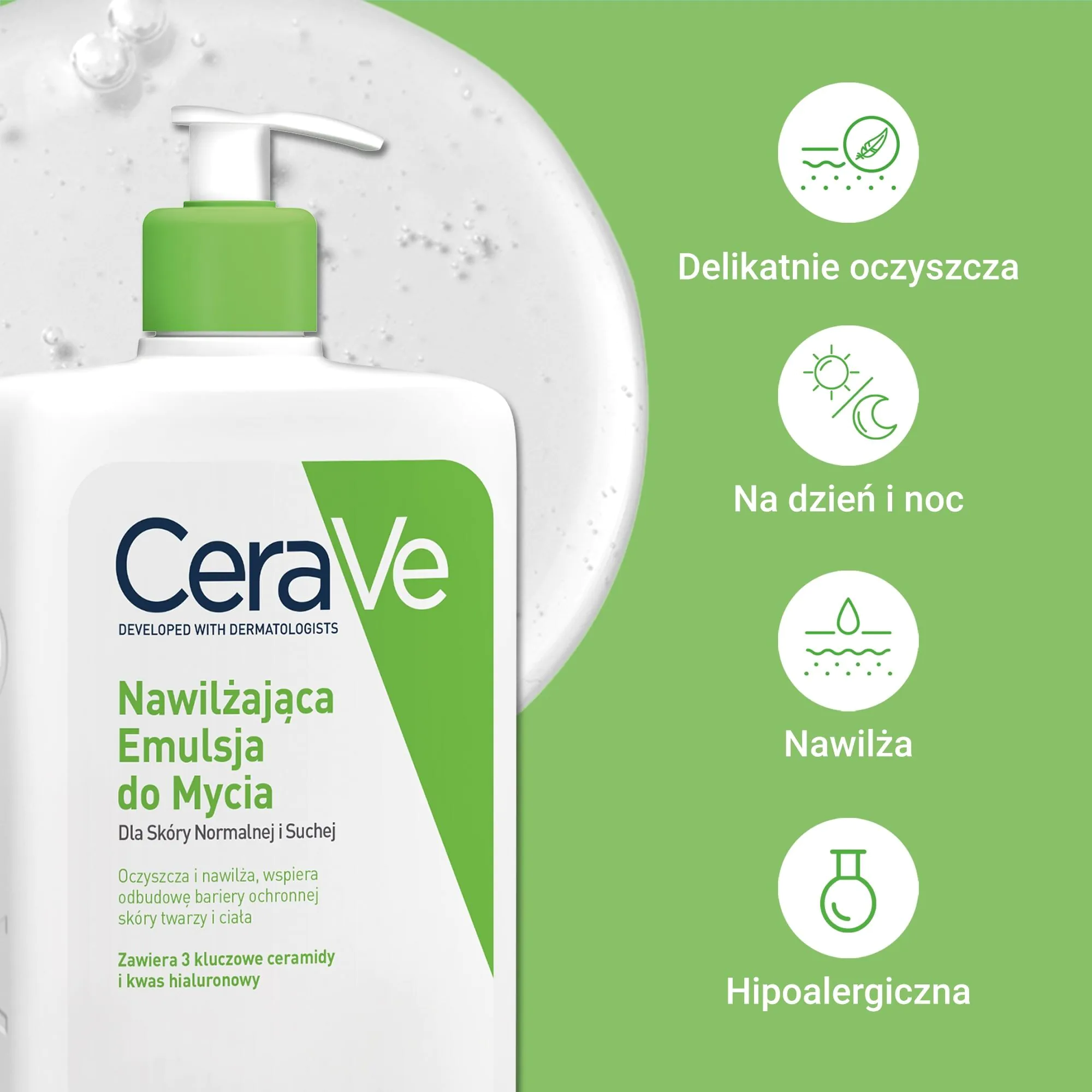 CeraVe hidratantna emulzija za čišćenje za suhu i normalnu kožu, 1000 ml