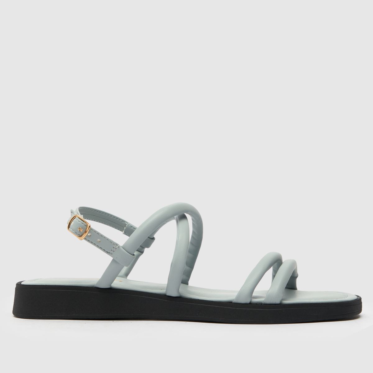 Schuh Tulsi csíkos lapos szandál kék színben