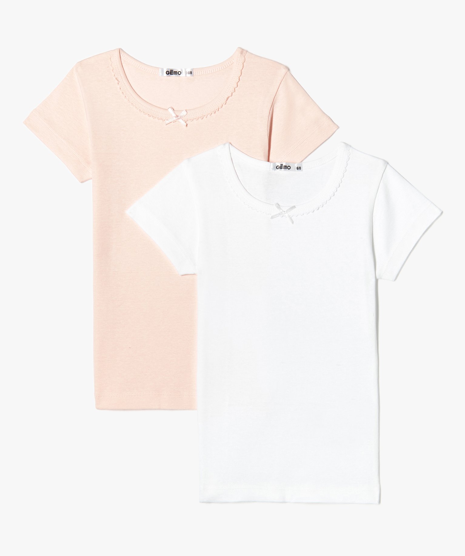 Tee-shirt à manches courtes fille (lot de 2) multicolore | GEMO