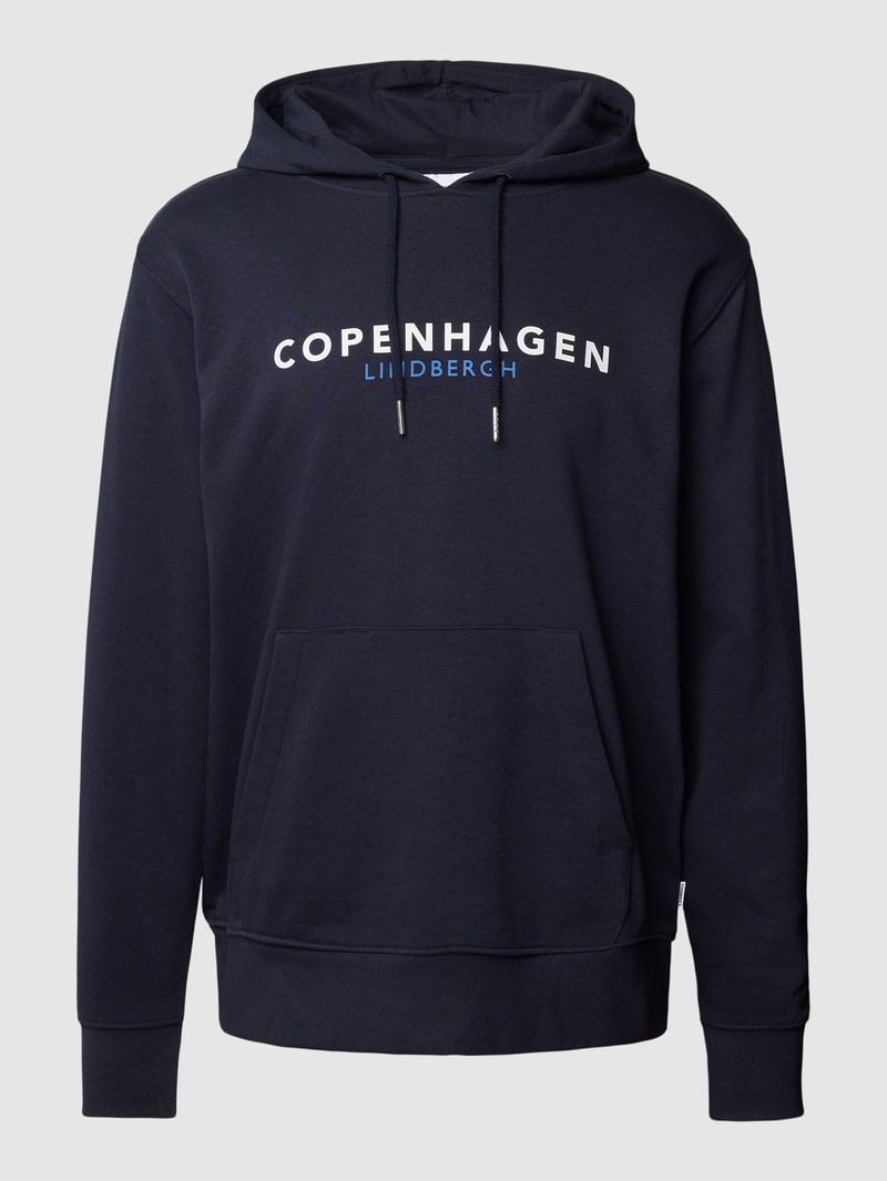 Strickjacke mit Schalkragen Modell 'Copenhagen' in marineblau