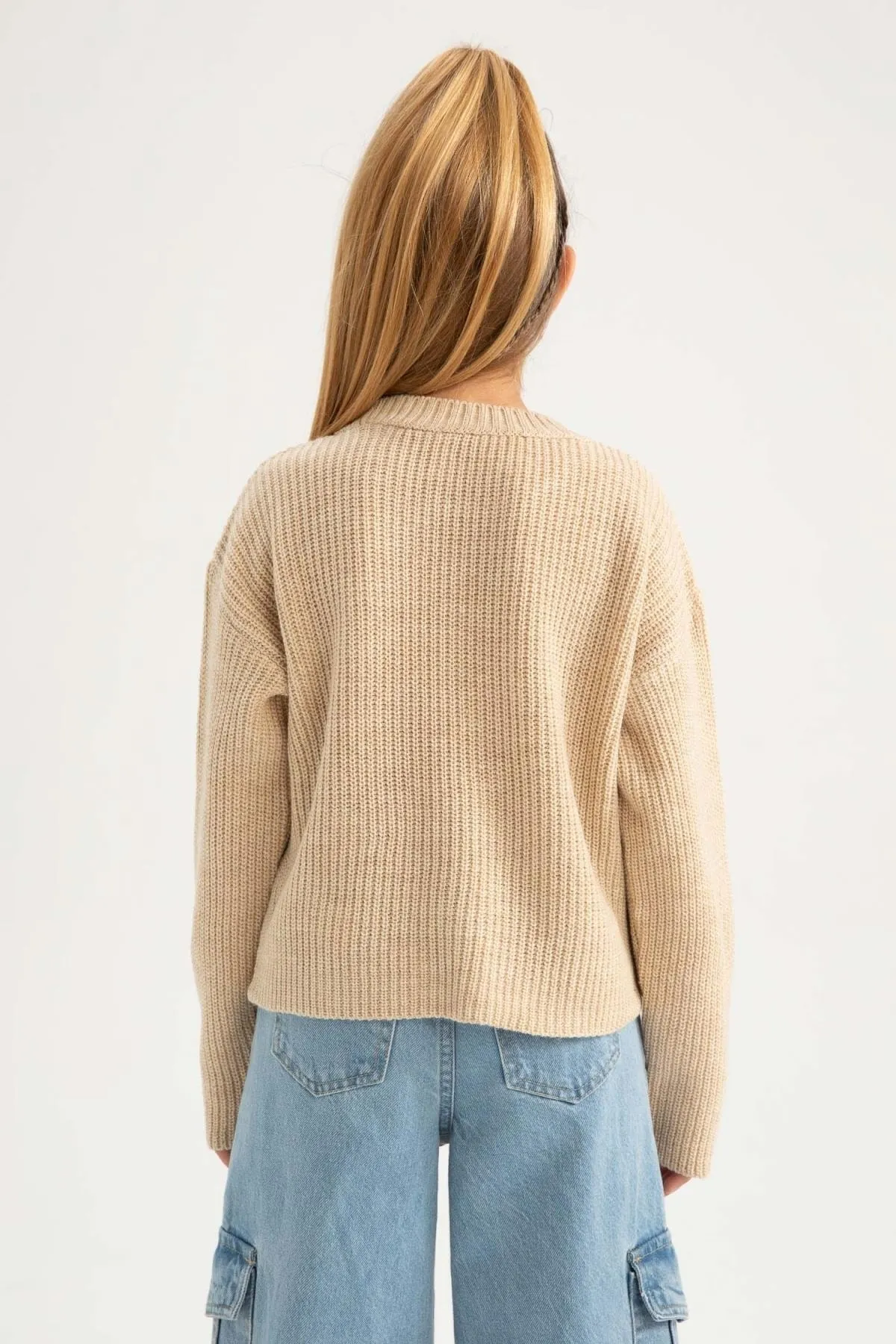 DeFacto  Basic-Pullover mit Rundhalsausschnitt für Mädchen A2293a823au