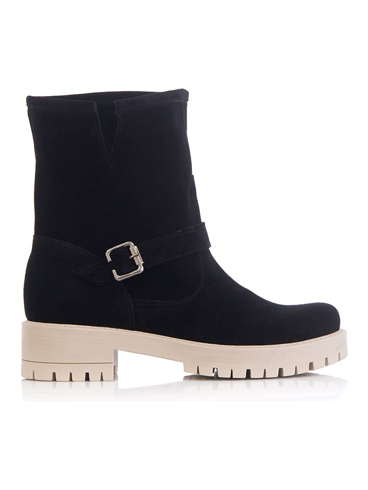 Zapato Leder-Boots in Schwarz günstig kaufen