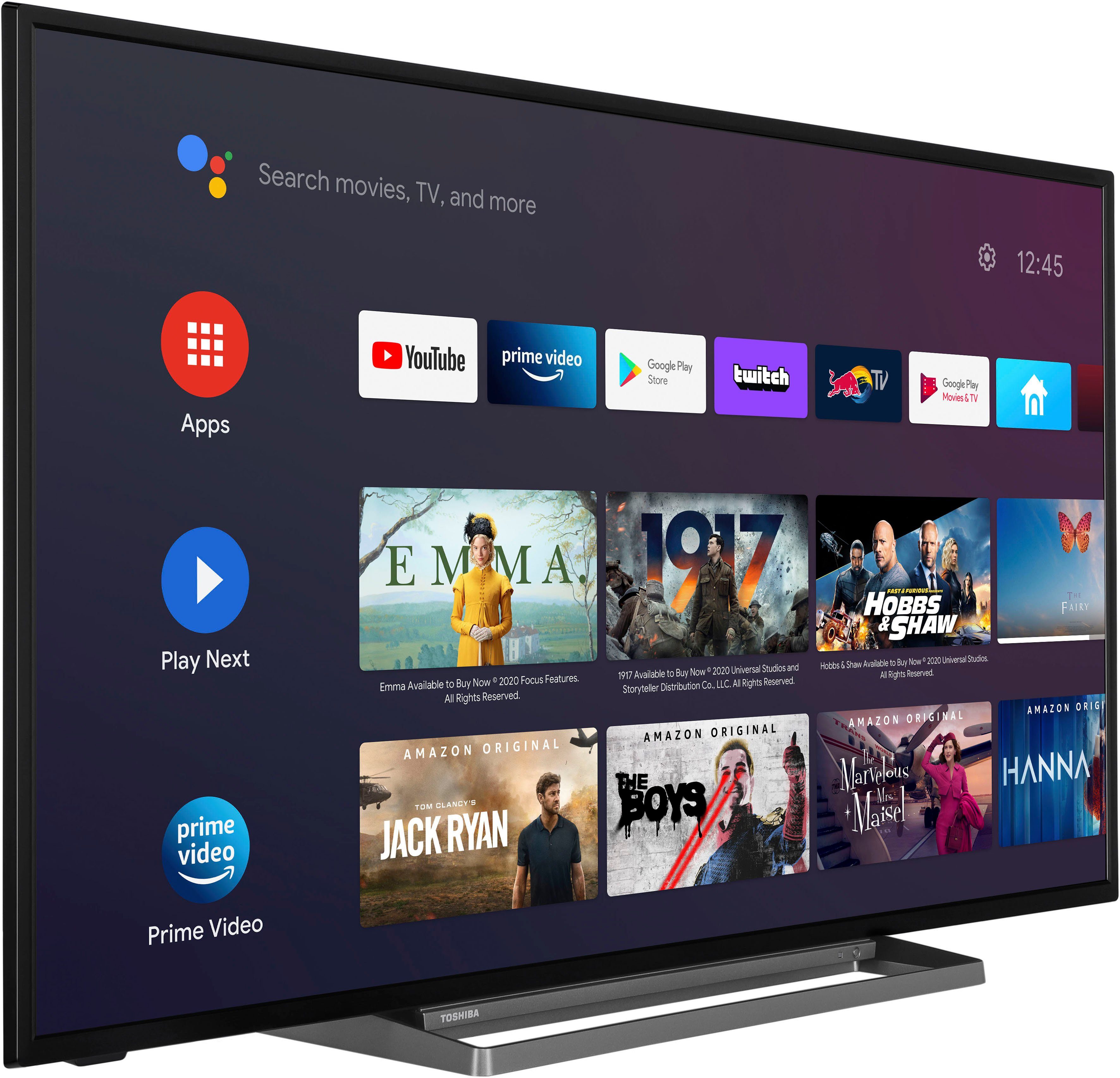 Toshiba 65UA3D63DG LED-Fernseher (164 cm/65 Zoll, 4K Ultra HD, Android TV, Smart-TV)