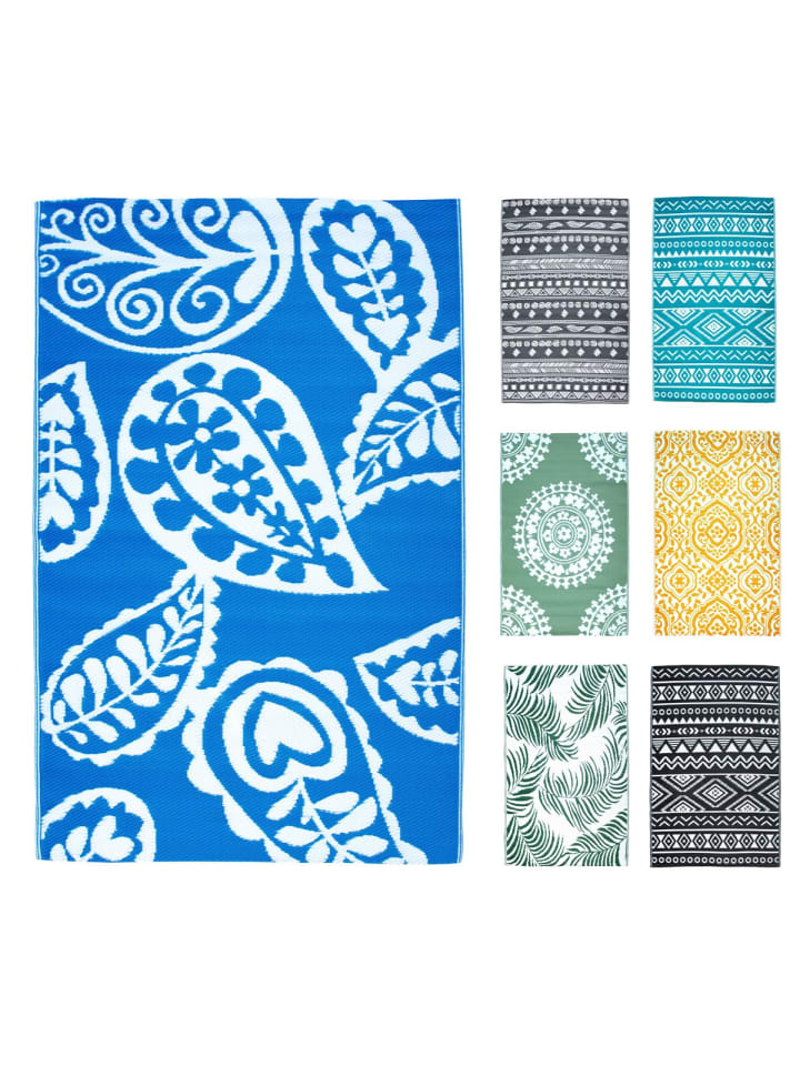 JACK Outdoor Teppich 120x180cm In- & Outdoor in Paisley Blau günstig kaufen 120x180cm