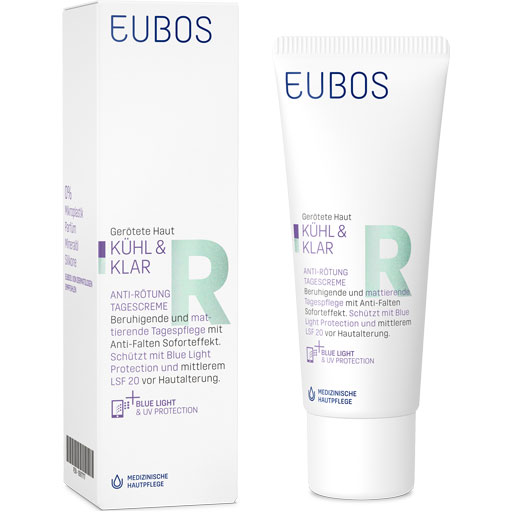 EUBOS KÜHL & KLAR Anti-Rötung Tagescreme LSF 20  40 ml  Creme
