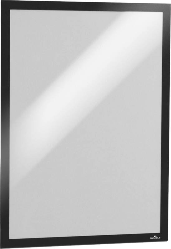 DURABLE DURAFRAME DIN A3 Inforahmen Selbstklebend, Magnetisch Schwarz Hartfolie 487301 32,5 (B) x 0,4 (T) x 44,8 (H) cm 2 Stück