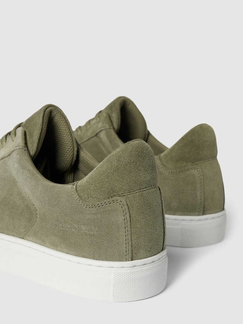 Sneaker mit Label-Details Modell 'Agar' in olivgrün
