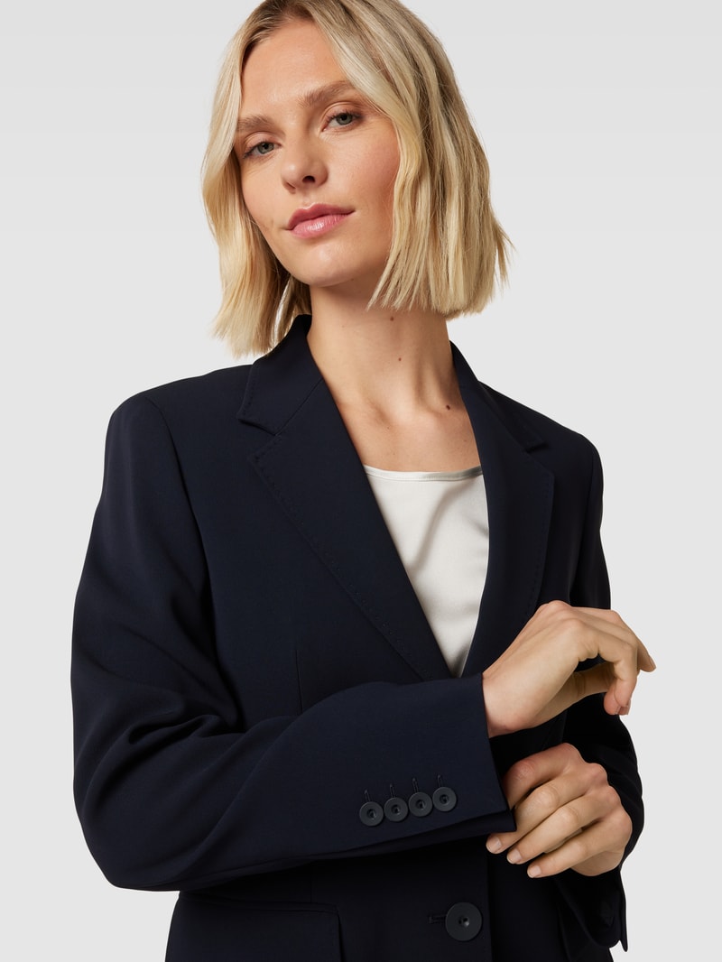 Blazer mit Pattentaschen Modell 'LINZ' in dunkelblau